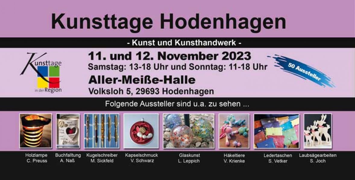 Kunsttage Hodenhagen  Der Kunsthandwerkermarkt 