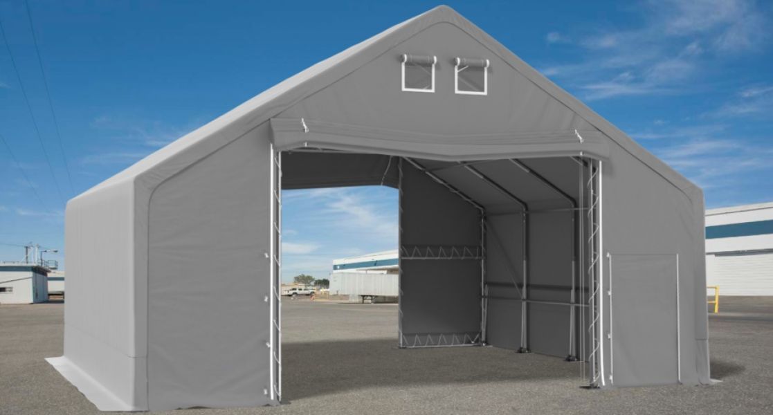  Zeltgarage Weidezelt Lagerzelt Garagenzelt Auto PVC 5x10 Halle
