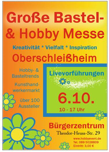 Groe Bastel- & Hobby Messe in Oberschleiheim 