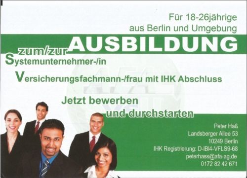 Ausbildung zum/zur Versicherungsfachmann/frau (IHK Abschlu)