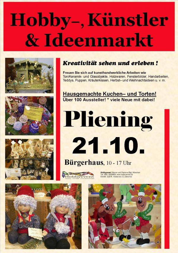 Plieninger Hobby-, Künstler- und Ideenmarkt am 21.10.2018