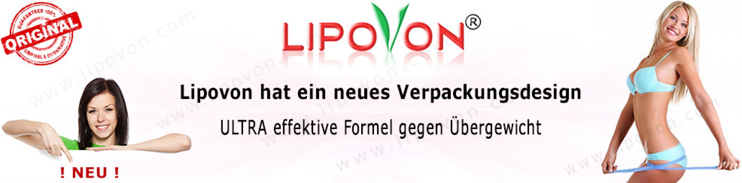 100% garantiert Gewichtsverlust mit Lipovon - direkt vom Hersteller