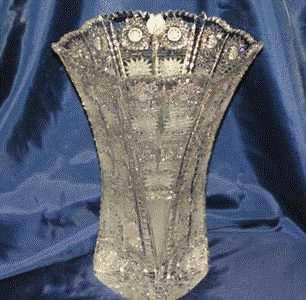 Handgeschliffene Kristallvase