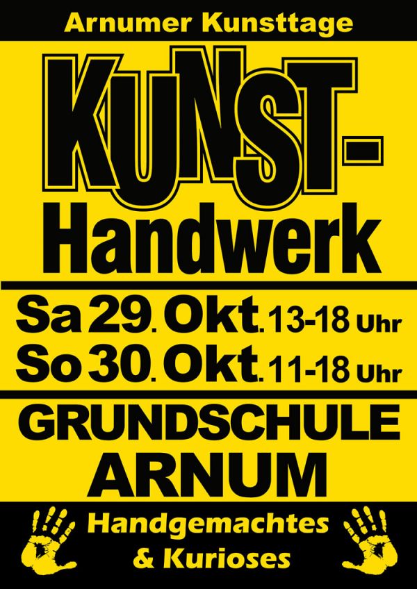 Arnumer Kunsttage 29.10-30.10.2016 – Der Kunsthandwerkermarkt