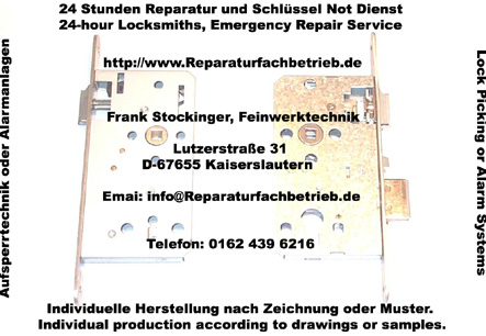 Schlüsseldienst öffnet und repariert das Haustür schlosß  0162 439 6216 by Reparaturfachbetrieb.de
