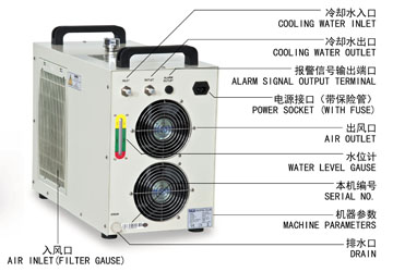 S&A CW-5000 water chiller for cooling dental CNC engraving machine