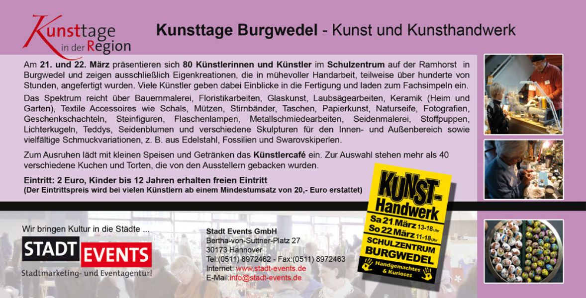 Kunsttage Burgwedel 2019 - Der Kunsthandwerkermarkt