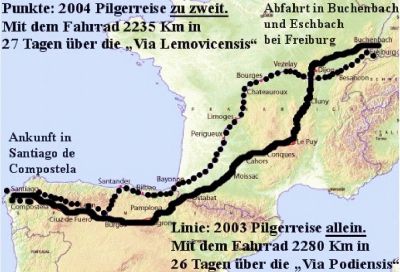 Grenzerfahrungen auf dem Jakobsweg, Tagebuch v. Rudolf Mder
