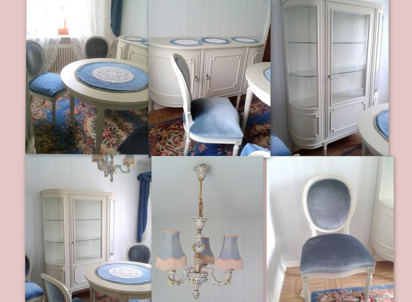 Original Schleiflack Chippendale Mbel Eszimmer.. Shappy Chic.   