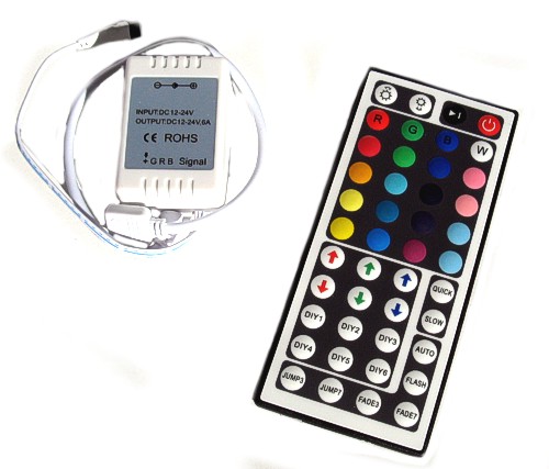 44 Tasten Fernbedienung + Controller für LED RGB Stripe