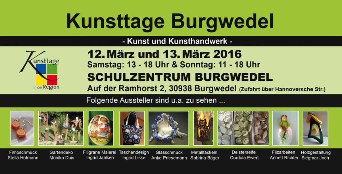 Kunsttage Burgwedel 2016 – Der Kunsthandwerkermarkt